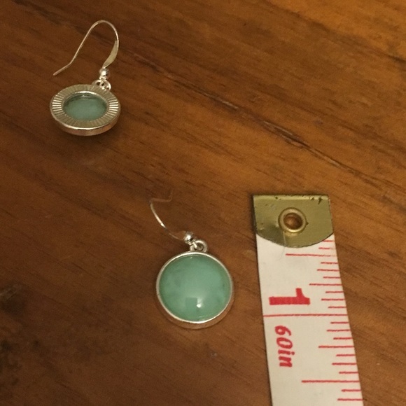 Mint Circle Earrings 🎉2 for $7🎉 - Picture 3 of 3